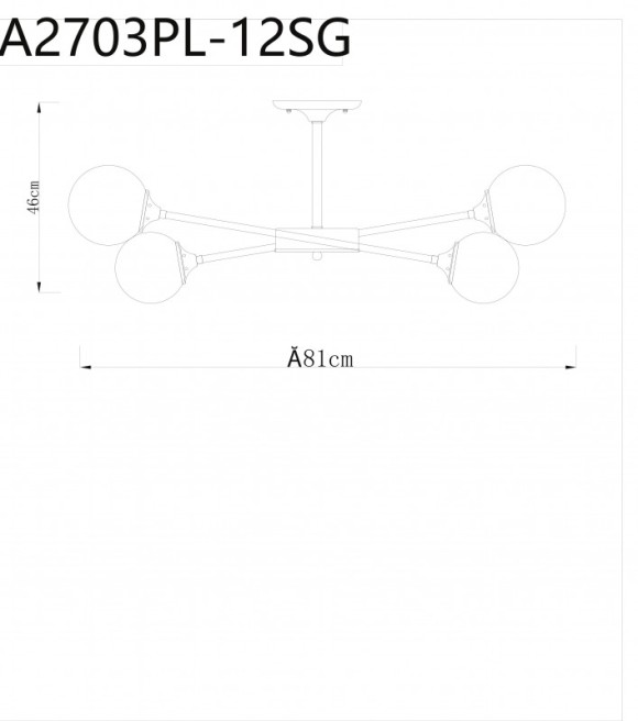 Люстра на штанге ARTE Lamp A2703PL-12SG