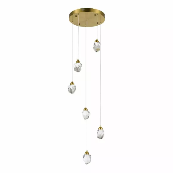 Каскадная люстра ST Luce Cascato SL6114.203.06, Золото, Прозрачный, Теплый белый