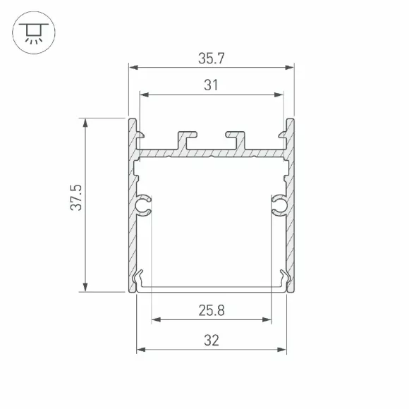 Алюминиевый профиль Arlight SL-LINE-3638-LW-3000 WHITE 043975(1) Алюминиевый профиль Arlight SL-LINE-3638-LW-3000 WHITE 043975(1)