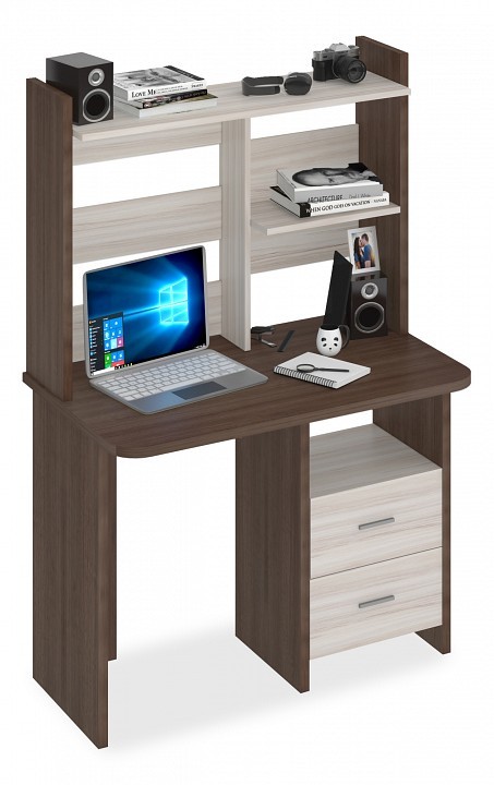 Стол компьютерный Домино Lite СКЛ-Прям100Р+НКЛ-100 MER_SKL-Pryam100R-NKL-100_SHK