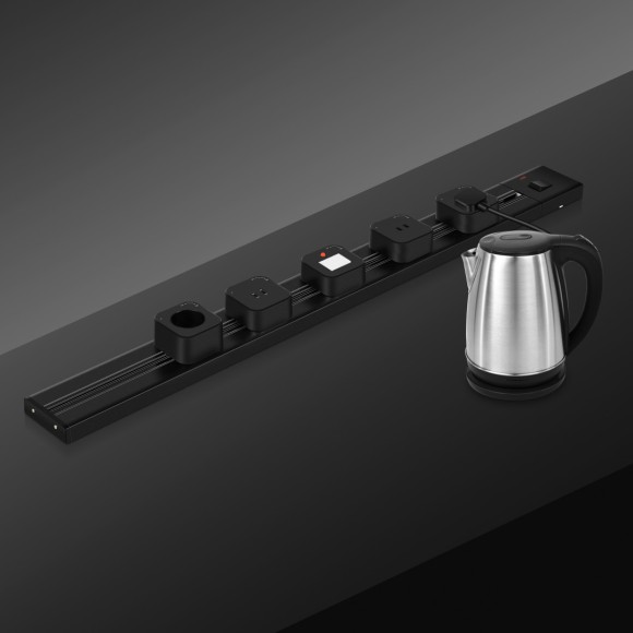 Накладной шинопровод с выключателем Arte Milano Am-track-sockets 385205TOB/50 Black