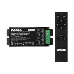 Контроллер 3-канальный для одноцветной светодиодной ленты 12-24В, 24А с пультом RF WOLTA WLC-C/04-24A 12-24В