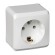 Розетка 1-ая с/з без шторок Systeme Electric Этюд наруж PA16-003B