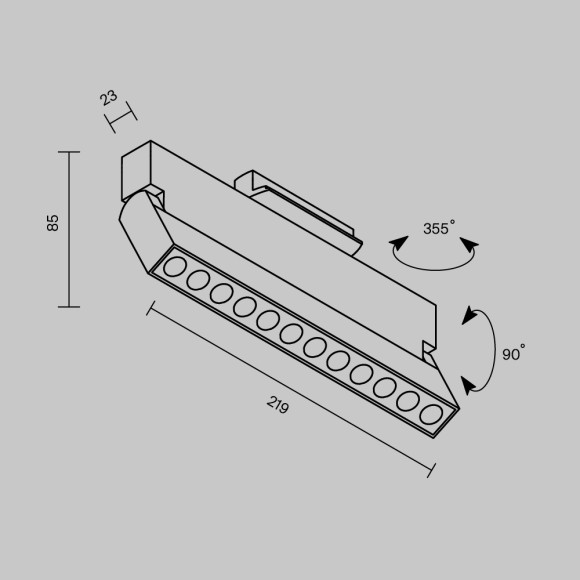 Трековый однофазный светильник Maytoni Points Rot TR224-1-12WCCT-M-W