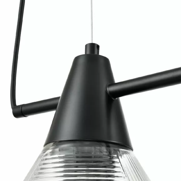 Подвесной светильник Lumion Corne 6595/4A, Модерн, Прозрачный, Черный Подвесной светильник Lumion Corne 6595/4A, Модерн, Прозрачный, Черный