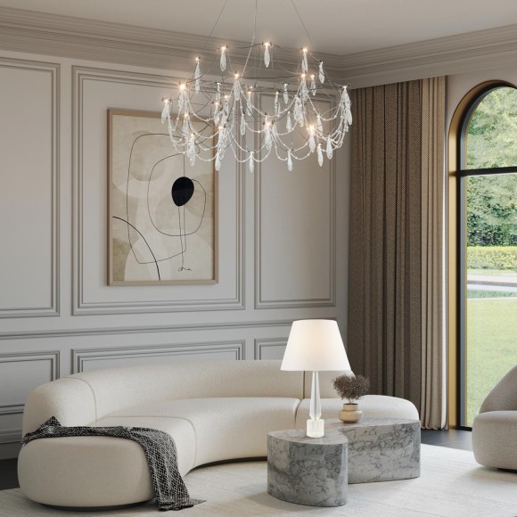 Подвесная люстра с пультом управления Modelux ML.5603.800P СН