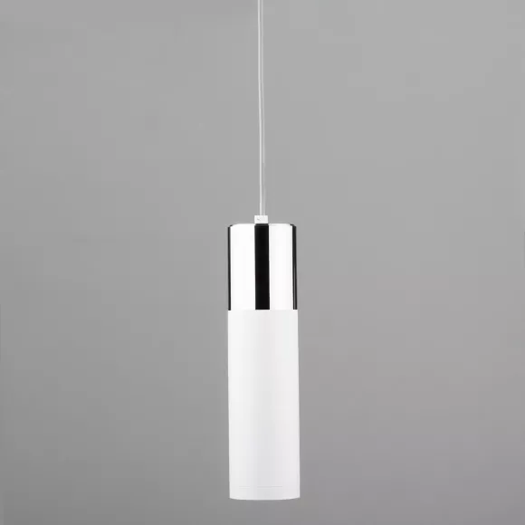 Подвесной светильник Eurosvet Double Topper 50135/1 LED хром/белый Подвесной светильник Eurosvet Double Topper 50135/1 LED хром/белый