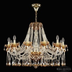 Подвесная люстра Bohemia Ivele Crystal 5413/12/300 G Amber/M-1F K721