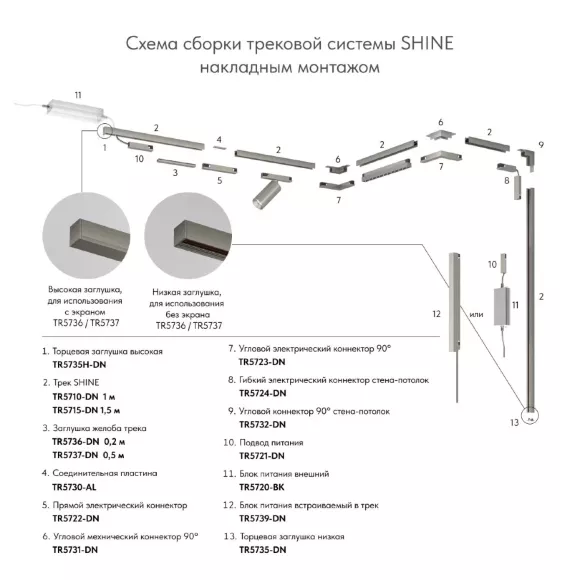 Коннектор Denkirs Shine base TR5724-DN, Никель, Алюминий Коннектор Denkirs Shine base TR5724-DN, Никель, Алюминий