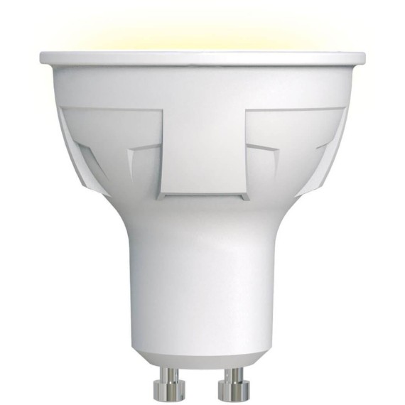 Лампа светодиодная (UL-00002423) Uniel GU10 6W 3000K матовая LED-JCDR 6W/WW/GU10/FR PLP01WH