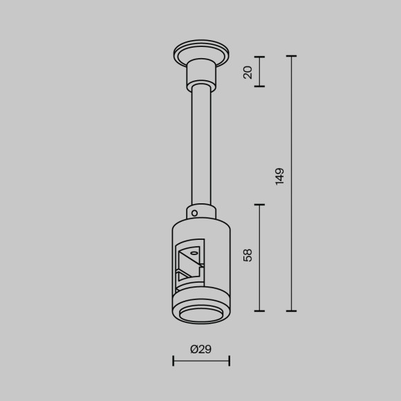 Крепление настенное одинарное удлиненное Maytoni Flarity TRA155CW-SL1-PT