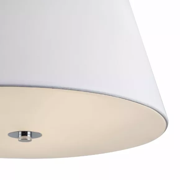 Подвесной светильник Maytoni Bergamo MOD613PL-03W, Хром, Белый, Металл, декоративные элементы крупным планом Подвесной светильник Maytoni Bergamo MOD613PL-03W, Хром, Белый, Металл, декоративные элементы крупным планом