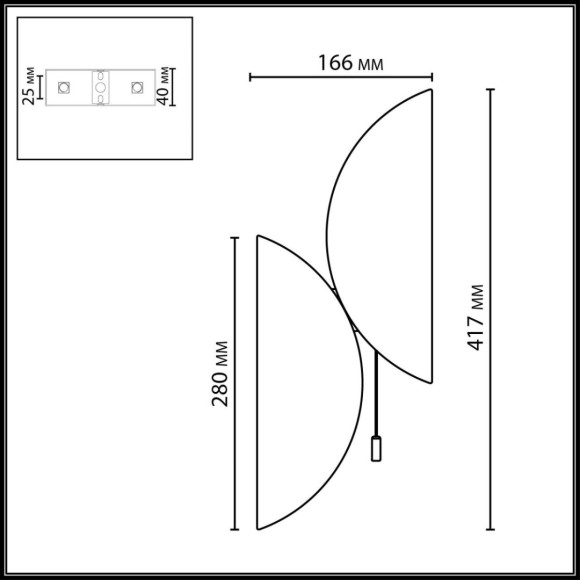 Настенный светильник Odeon Light L-Vision Silk 7067/2W