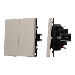 Механизм выключателя двухклавишный непроходной Arlight SWT-NOBE-MK02-SFPL-CA (230V, 10A) 059419