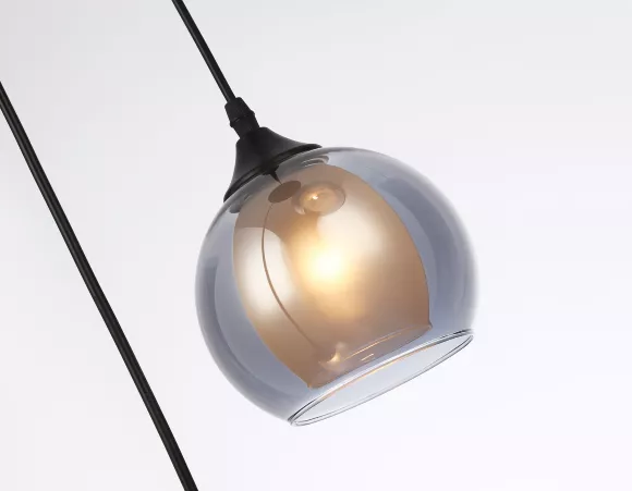 Подвесной светильник Ambrella Light Modern TR3541, Черный, Дымчатый, Металл, декоративные элементы крупным планом