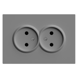 Розетка 2-местная с защитной шторкой Stekker Эмили RST16-5116-10 49955