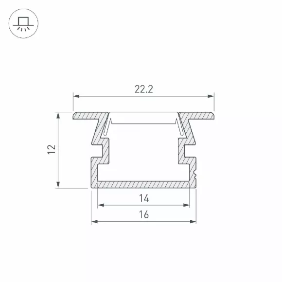 Профиль Arlight PDS-FS-2000 ANOD 038687 Профиль Arlight PDS-FS-2000 ANOD 038687