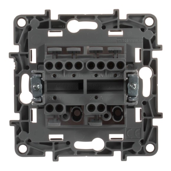 Переключатель двухклавишный Legrand Etika 10A 250V белый 672212