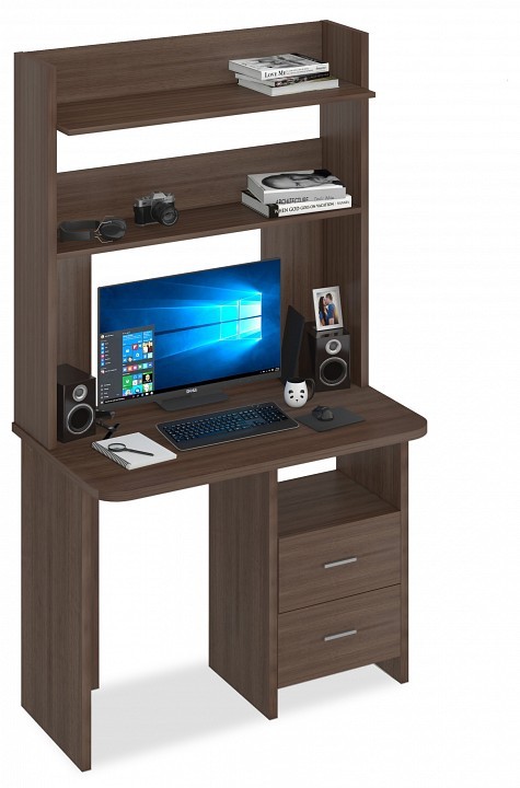 Стол компьютерный Домино Lite СКЛ-Прям100Р+НКЛХ-100 MER_SKL-Pryam100R-NKLH-100-SH-CH