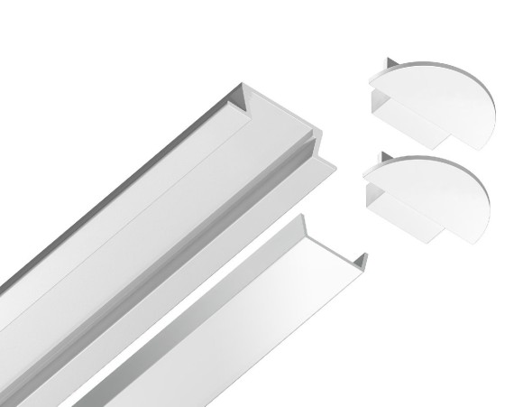 Алюминиевый встраиваемый профиль Ambrella Light Alum Profile GP1001WH