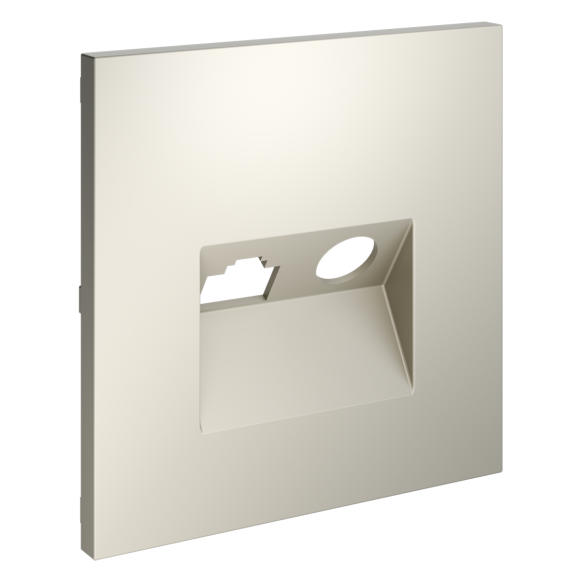 Накладка для розетки TV+RJ45 кат. 6 Voltum S70 (кашемир) VLS002703