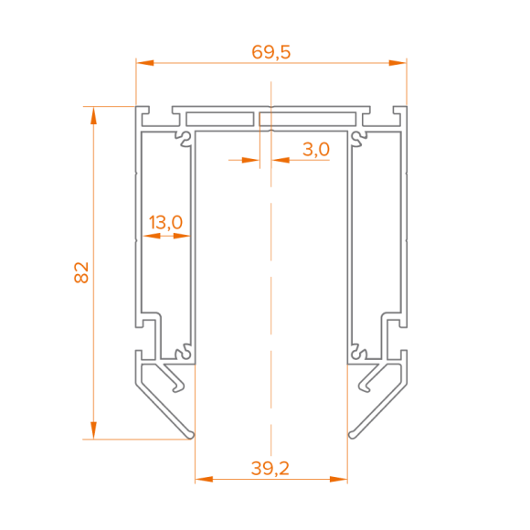 Профиль для натяжного потолка Wolta WAP-WML-TR2/01B