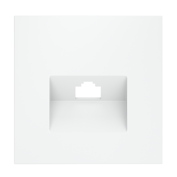 Накладка для розетки компьютерной RJ45 кат.6 Voltum S70 (белый матовый) VLS001302