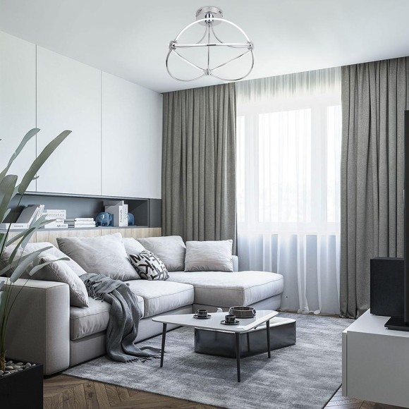 Потолочная светодиодная люстра Eurosvet Petto 90246/6 хром