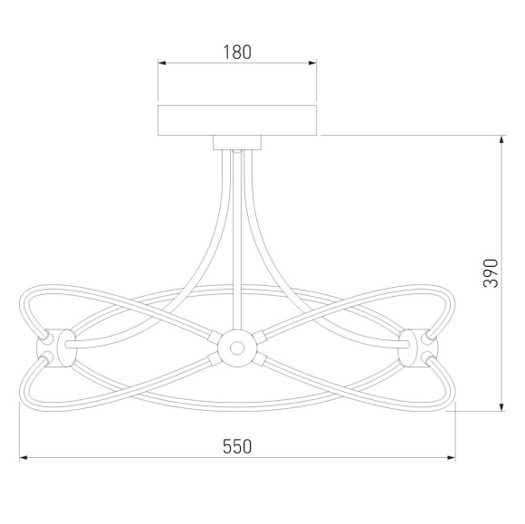 Потолочная светодиодная люстра Eurosvet Petto 90246/6 хром