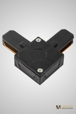 Трековый однофазный L-образный соединитель AM Group AM175 BK