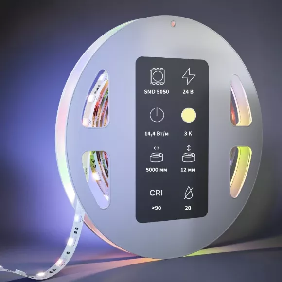 Светодиодная лента Maytoni Led Strip 24В 5050 14,4Вт/м 3000К 5м IP20 201132 Светодиодная лента Maytoni Led Strip 24В 5050 14,4Вт/м 3000К 5м IP20 201132
