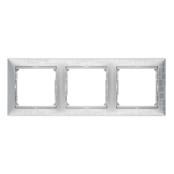 Рамка 3-постовая Legrand Valena алюминий модерн 770343