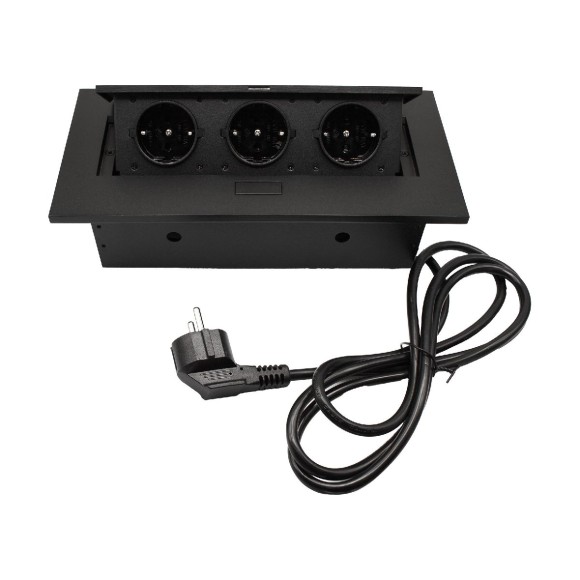 Блок розеток (3 секции полуавтоматический без кабеля питания) Mebax 00-00002879