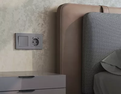 Комплект механизма электрической розетки 2USB С+C 20W с/з на винтовых зажимах 16A-250V Alfa Сталь матовый Quant Ambrella Volt MA510510 (AP5105, VM165)