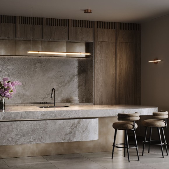 Подвесная светодиодная люстра Maytoni Plume MOD340PL-L20BS3K