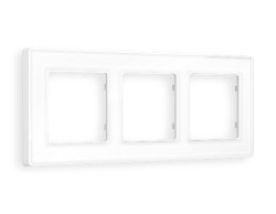 Рамка трехместная Ambrella Volt Arctic AF580103