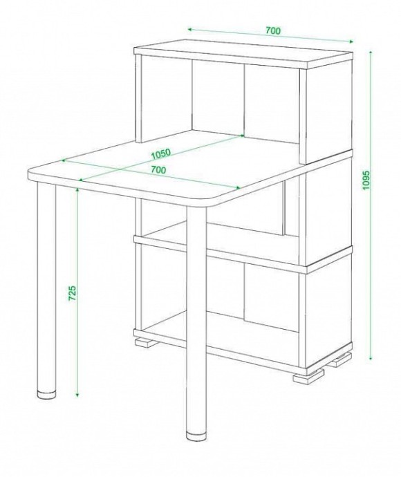 Стол компьютерный Домино СБ-10М3 MER_SB-10M_3_V