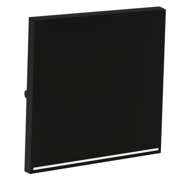 Клавиша для выключателя/переключателя одноклавишного с подсветкой Voltum S70 (черный матовый) VLS000208