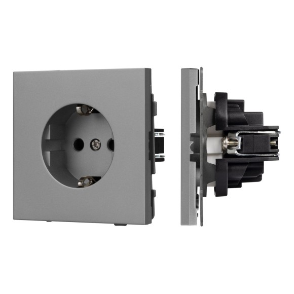 Механизм электрической розетки Arlight SCT-TENDO-MEU1-PL-GR (230V, 16A) 054080