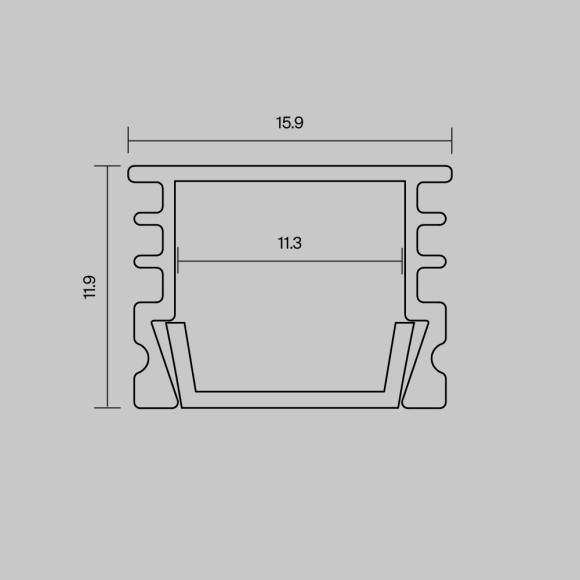 Профиль накладной Maytoni Led Strip ALM-005-S-2M 631012
