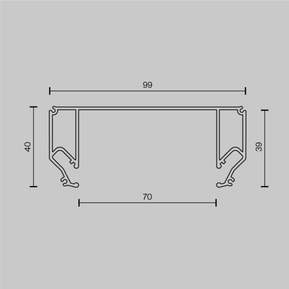 Алюминиевый профиль ниши скрытого монтажа Maytoni ALM-9940-SC-W-2M
