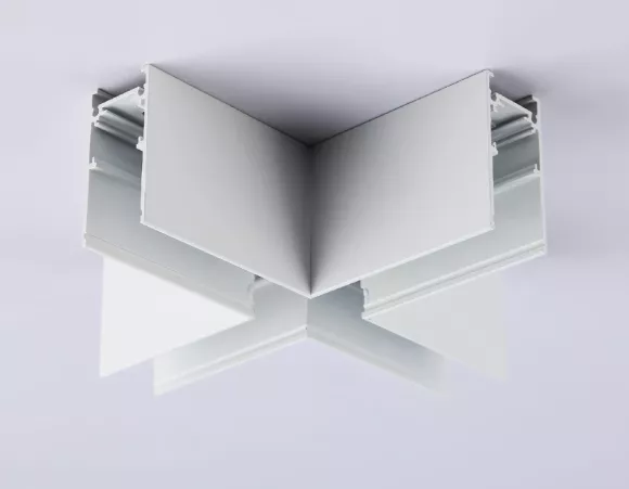 Коннектор X-образный для шинопровода Ambrella Light Magnetic Track System GL3375, Белый, Металл, Китай