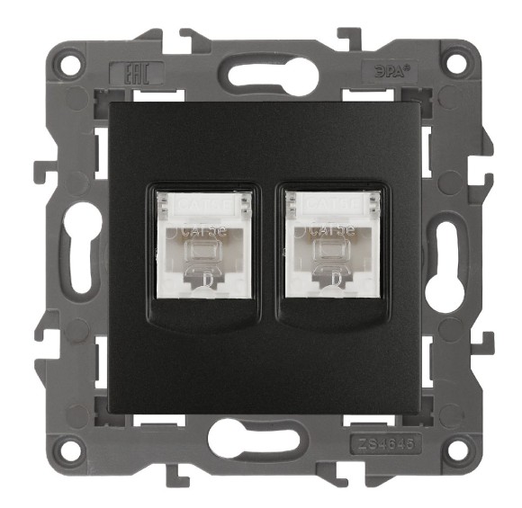 Розетка 2хRJ45 Эра 14-3108-05 Б0034312