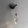 Бра Delight Collection Colvin MT9176-1W pearl black, Черный, Прозрачный, Металл, крупный план