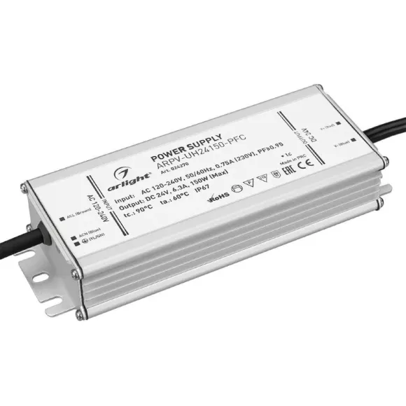 Блок питания Arlight ARPV-UH24150-PFC (24V, 6.3A, 150W) 024270 Блок питания Arlight ARPV-UH24150-PFC (24V, 6.3A, 150W) 024270