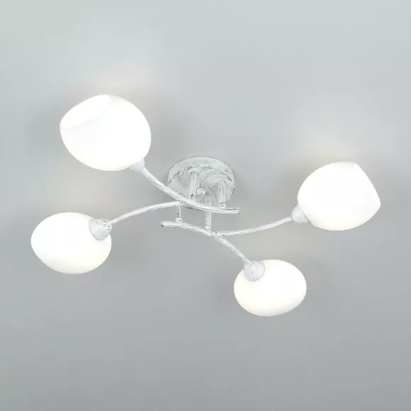 Потолочная люстра Citilux Флорида CL148140, Белый, Металл, Стекло, декоративные элементы крупным планом Потолочная люстра Citilux Флорида CL148140, Белый, Металл, Стекло, декоративные элементы крупным планом