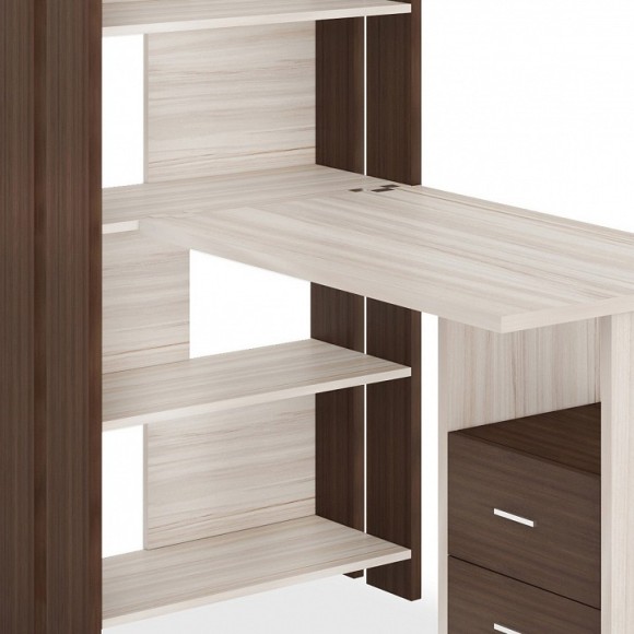 Стол компьютерный Домино Лайт СТЛ-ОВ+С100Прям+ТЯЛ MER_STL-OV-S100Pryam_SHK