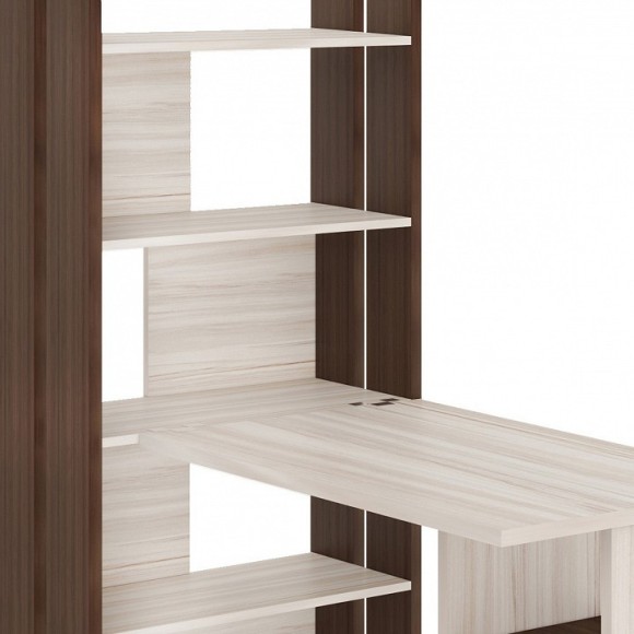 Стол компьютерный Домино Лайт СТЛ-ОВ+С100Прям+ТЯЛ MER_STL-OV-S100Pryam_SHK