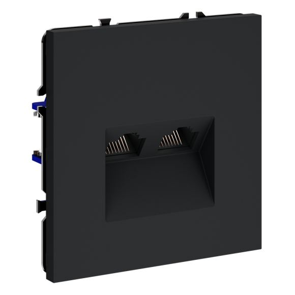 Розетка компьютерная двойная Voltum S70 VLS060207