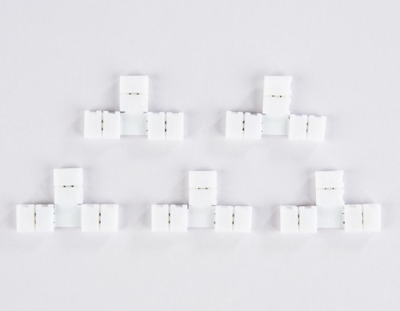 Соединитель T для светодиодной ленты 2835 12/24V (2 конт.) GS6901 (5шт) Ambrella Light Illumination GS6901